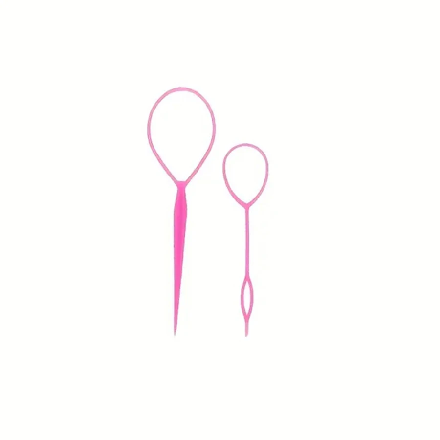 Set da 4 pezzi, strumento per anelli per capelli, taglierina per elastici, pettine per coda di topo, strumento per coda di capelli, accessori per treccia di capelli, creatore di trecce per coda di cavallo