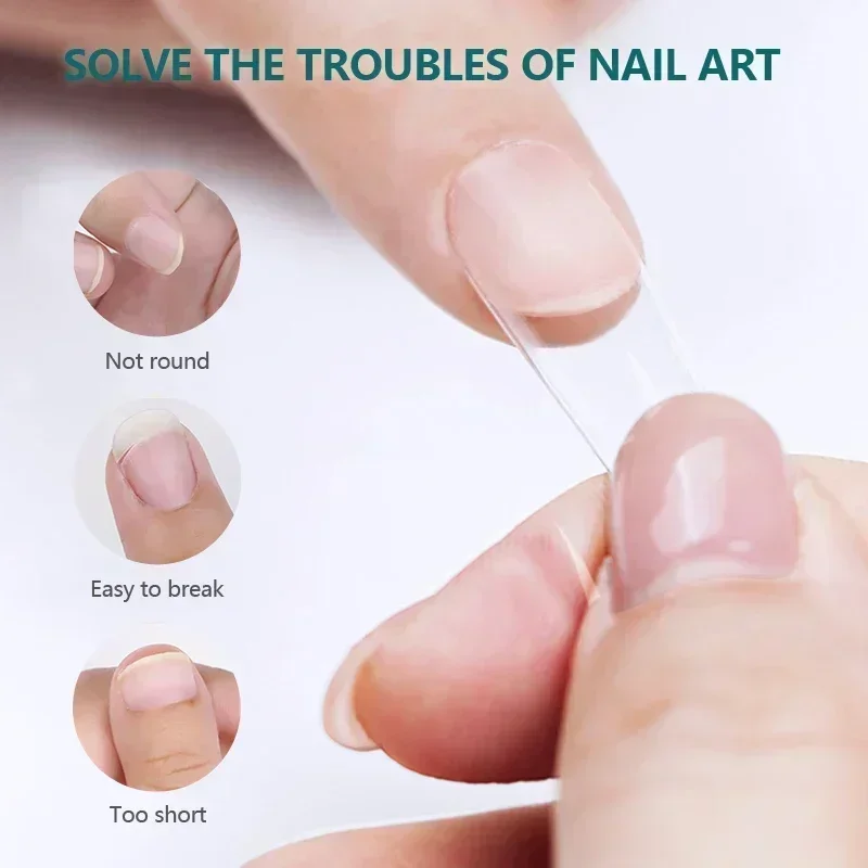 NAILPOP 120 Uds uñas postizas cubierta completa prensa en uñas ataúd Gel suave cápsula de Pose americana puntas de uñas postizas para sistema de extensión