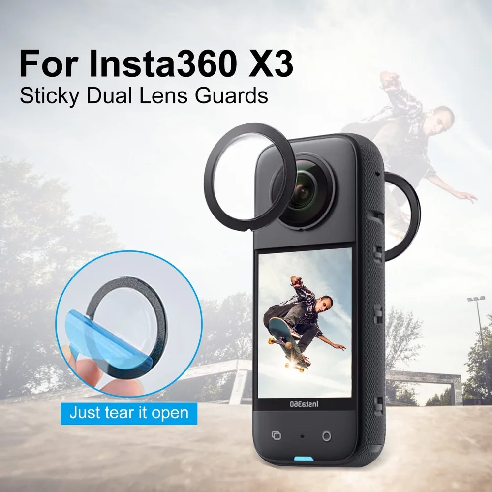 카메라 렌즈 보호 캡, Insta360 X3 용, 스크래치 방지 프리미엄, 스티커 보호 가드 액세서리, Insta 360 X3 용
