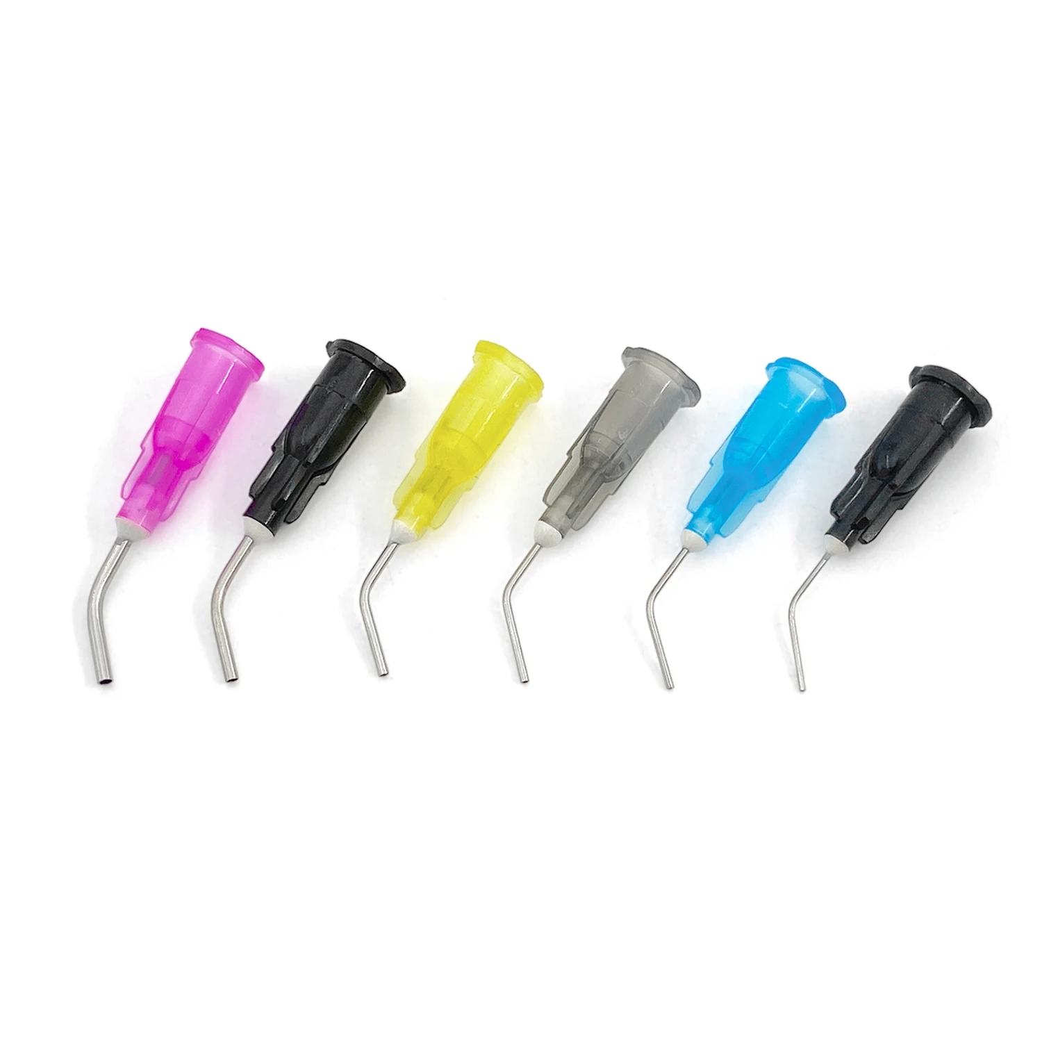 Pre Bent Dispensing ทันตกรรมเคล็ดลับ Etchant เรซิ่นกระแสเงินสดคอมโพสิตเข็มทิ้ง Applicator ทันตกรรมวัสดุการจัดส่ง 100 ชิ้น