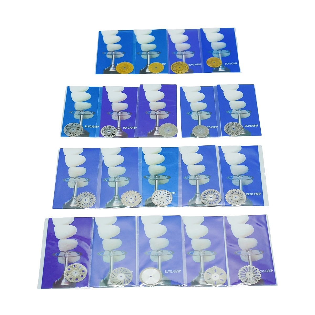 5 st Dental Diamond Disc Carbide Zand Bur Tandholte Prepping Ultra Dunne Dubbelzijdige Grit Snijgereedschap Tandheelkunde Lab Materialen