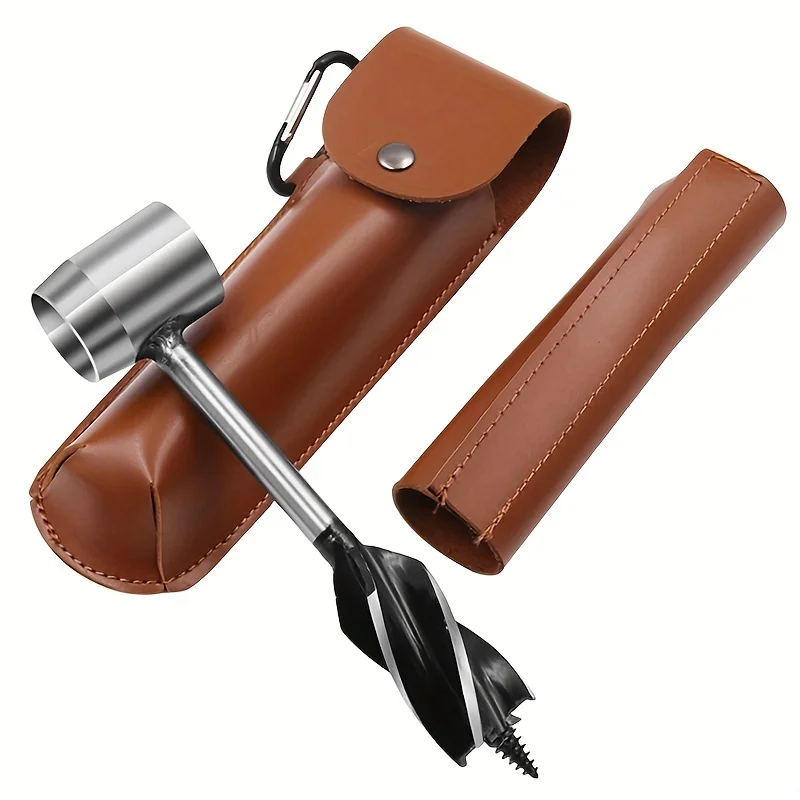 Draagbare Outdoor Survival Houtbewerking Gereedschap Vijzelboren Bushcraft Settlers Handboor Punch Tool Voor Kamperen Outdoor Wandelen