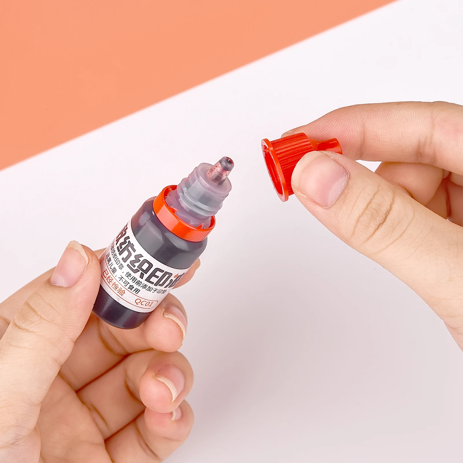 防水オイルインクスタンプ,10ml,テキスタイル,オフィス,学校,シール用品の製造,学生,子供,印刷,色あせない