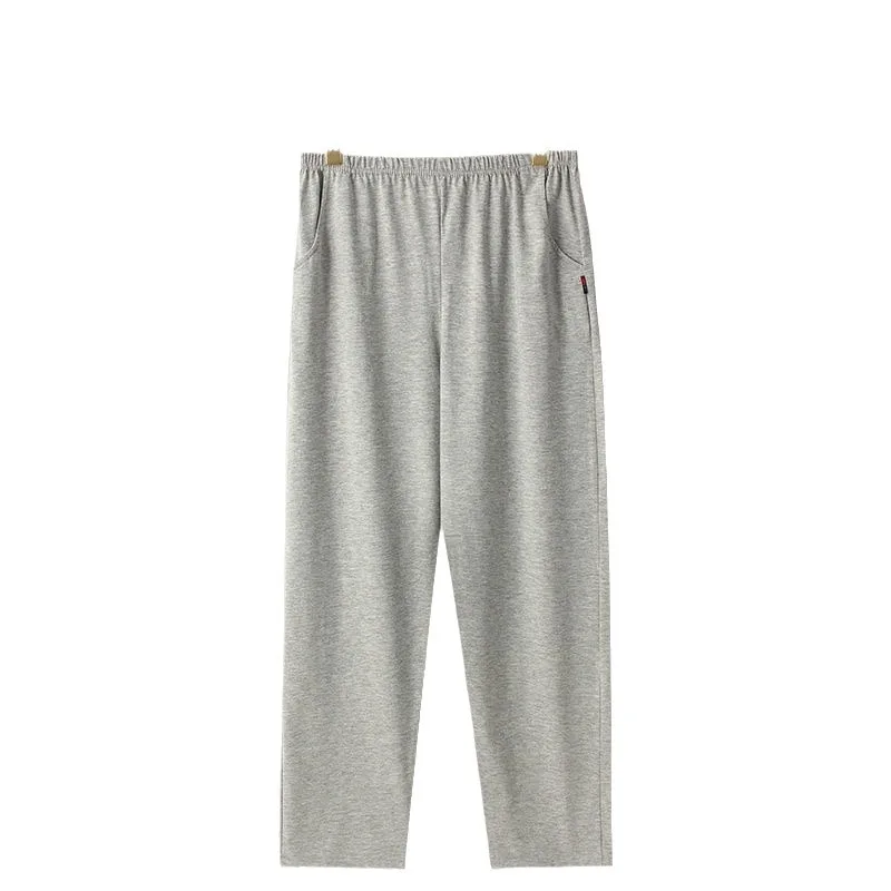 Heren pyjamabroek thuisbroek herfst en winter katoenen pyjamabroek groot formaat plus zak elastische taille slaapbroek