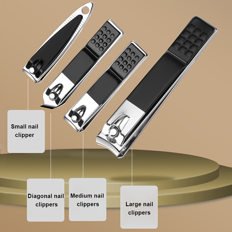 7/16/18Pcs Manicure Set Stainless Steel Professional Pedicure Kit Nail Grooming Kit Clippers Kit with Black PU Leather Case