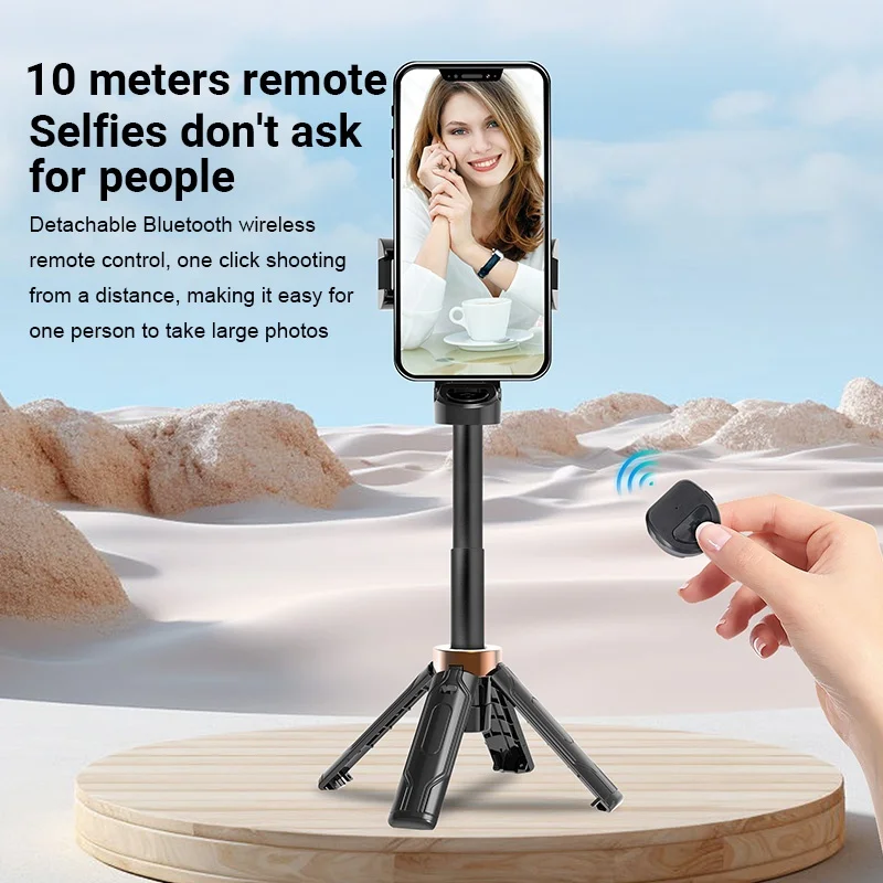Mobile Phone Tripod, Portable Selfie Stick With Wireless Detachable Remote Control for Photo Live Streaming and Video Recording