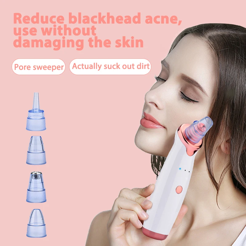 Removedor de cravo diamante dermoabrasão nariz vácuo poros limpador acne espinha sucção extrator usb recarregável ferramenta cuidados com a pele