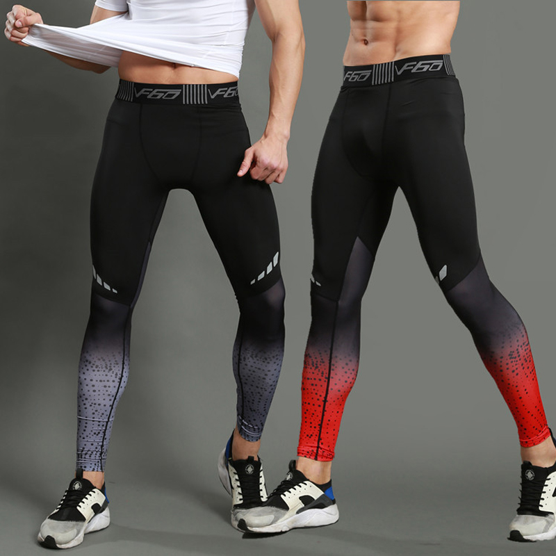 Compressiebroek voor heren, sneldrogende pasvorm, sportkleding, hardloopbroek, herenlegging, fitnesstraining, joggingbroek, sportgymlegging