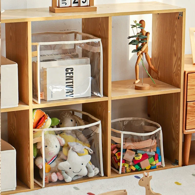 Transparent children's toy storage basket large size toy storage bag large capacity household multifunctional storage basket