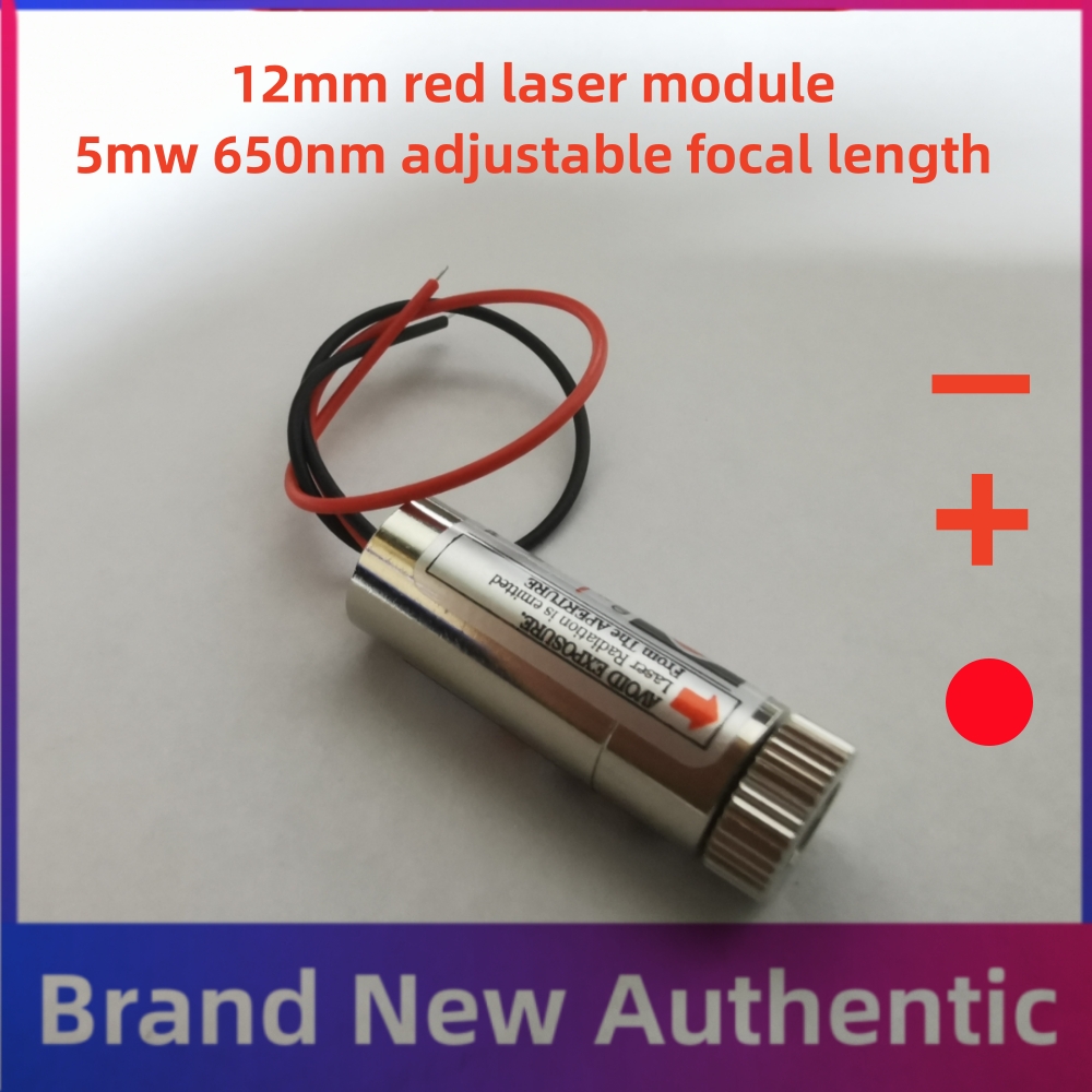 10 stücke 12mm 650nm 5mw Red Dot Cross Line Laserkopf Laserdioden Modul Fokus verstellbar Metall Linsen kopf Industrie durchmesser 5V