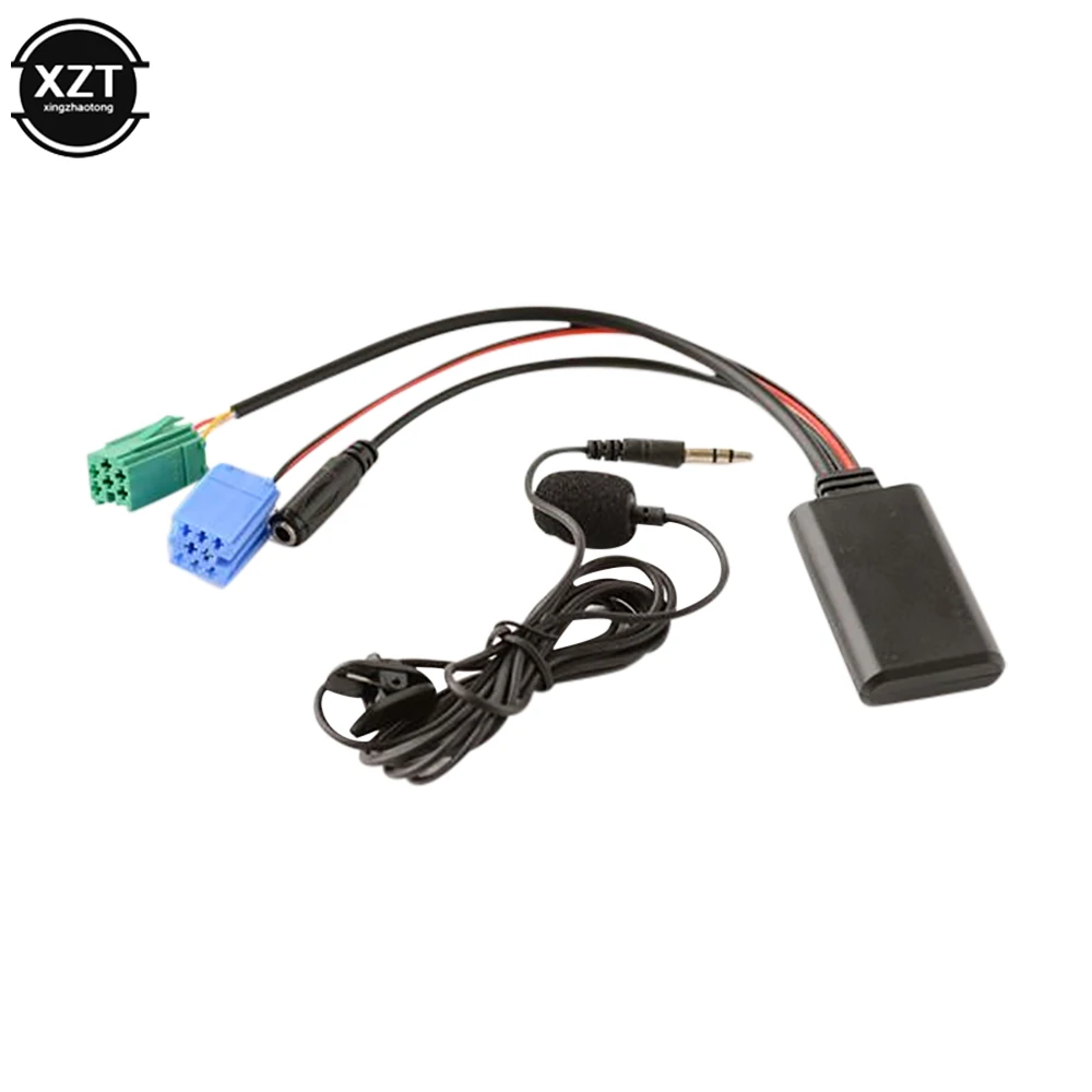 Nuevo Cable auxiliar 5,0 Compatible con Bluetooth para coche, micrófono, manos libres, adaptador de llamadas gratis para teléfono móvil, para Renault Megane 2, Radio UpdateList