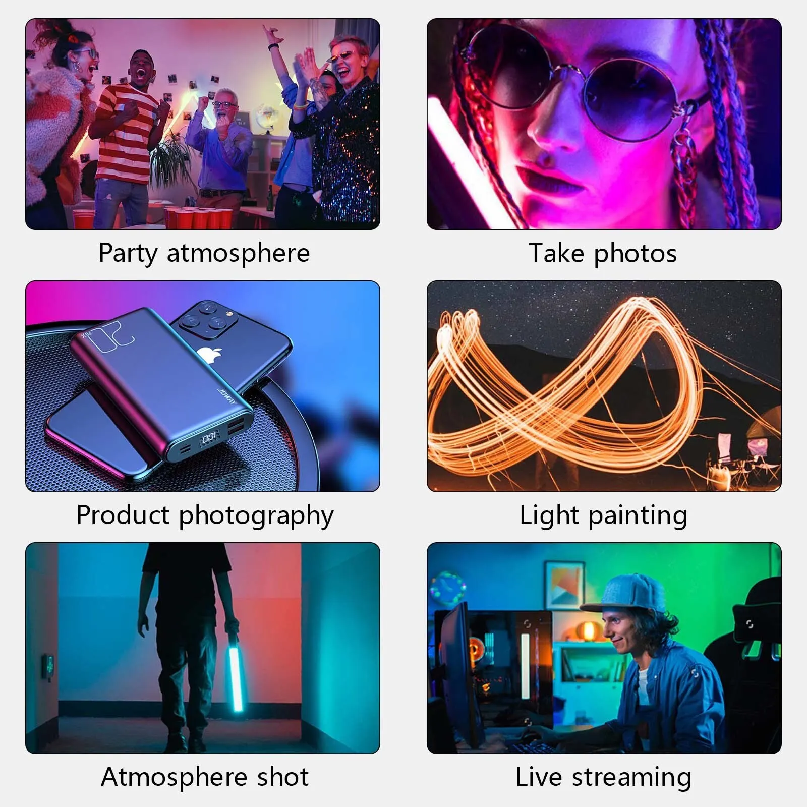 Tragbare rgb magnet fotografie beleuchtung handheld led füll lampe vlog füll licht für youtube video bilder schießen