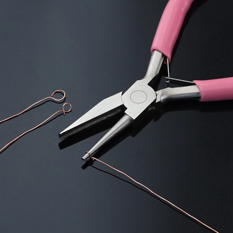 Round Concave Plier Wire Looping Plier Mini Precision Plier Wire Bending Tools for DIY Jewelry Making Hobby Projects