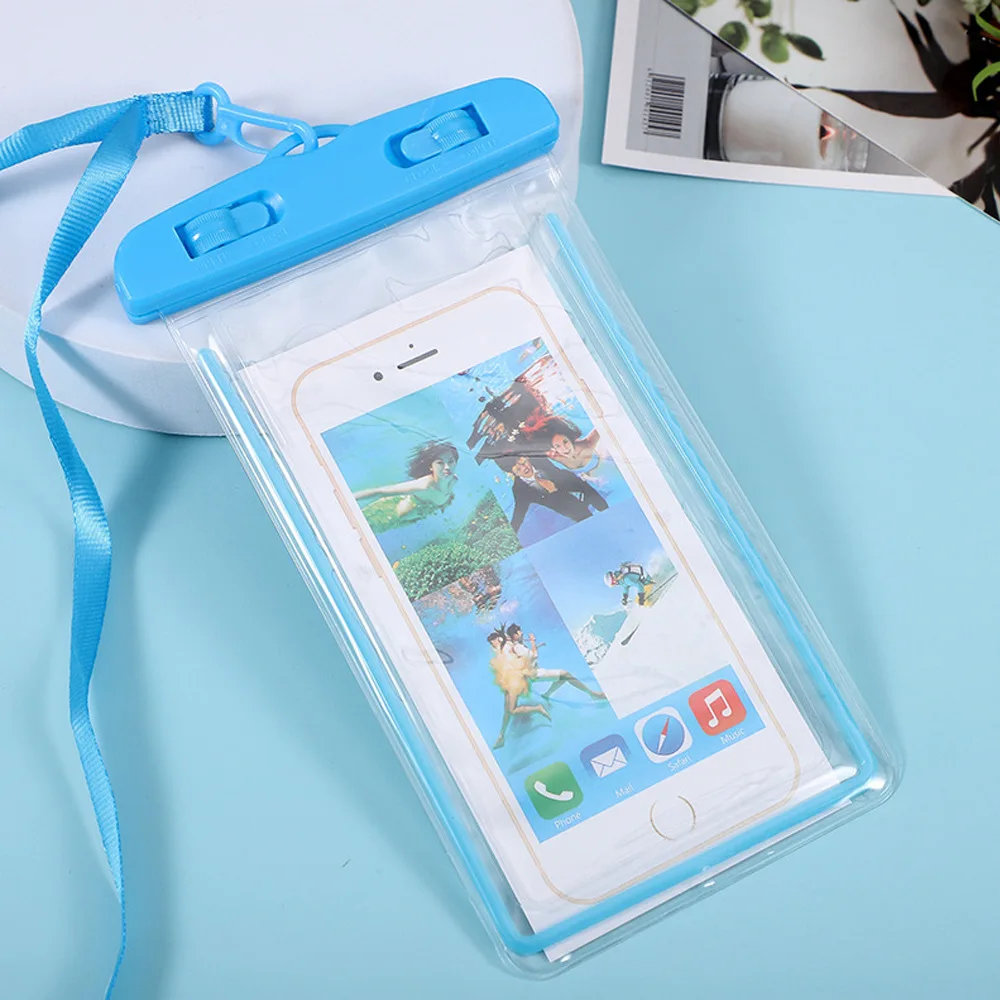 Borsa per cellulare impermeabile subacquea da 1 pezzo per nuoto, immersione, borsa sigillata trasparente per immersioni e nuoto