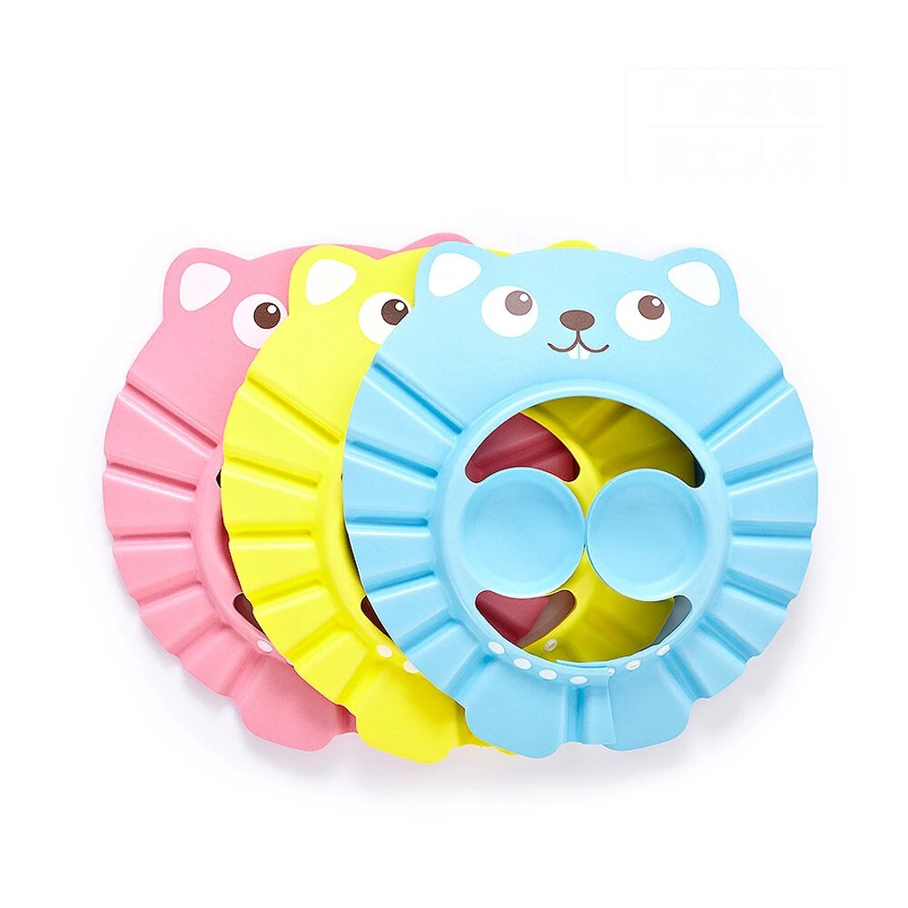 Bonnet de lavage de cheveux de bébé à motif de dessin animé, bonnet de douche pour enfants