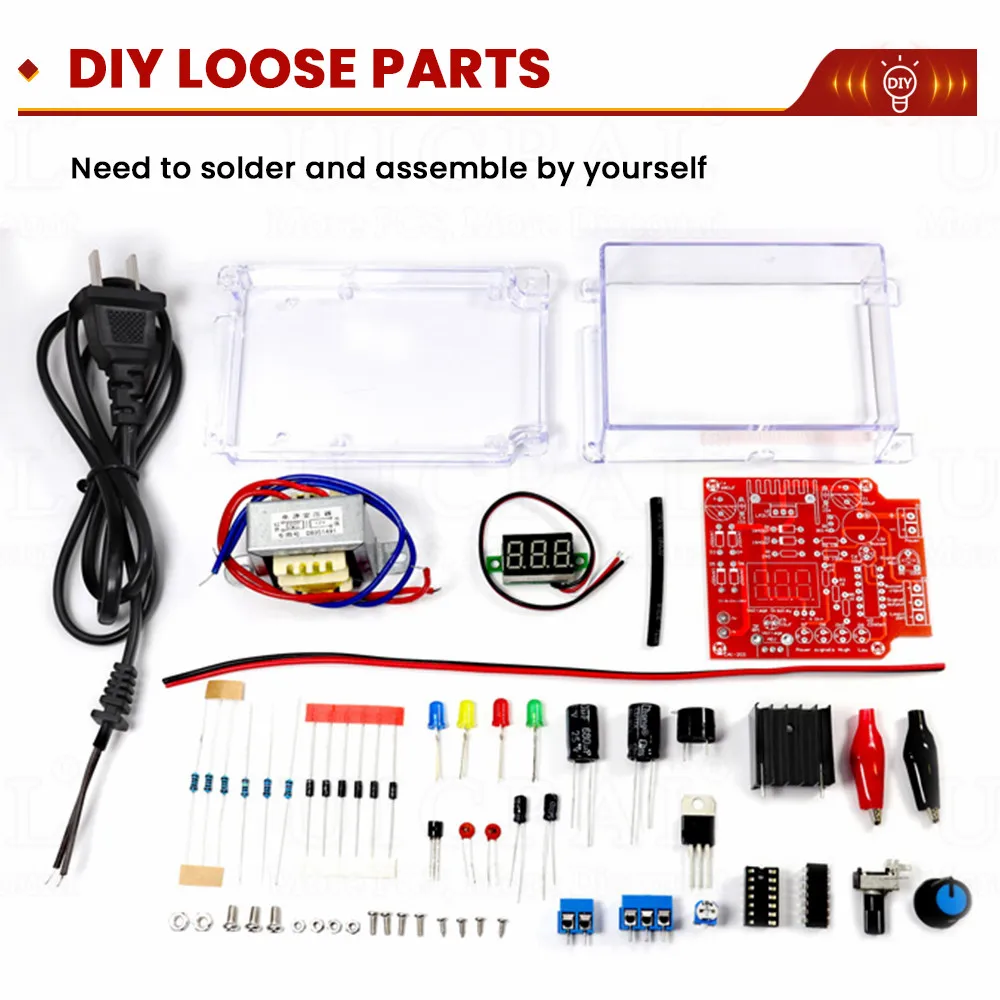DIY Kit LM317 Einstellbare geregelte Spannung 110 V 220 V bis 1,25 V-12,5 V Step-down-Stromversorgungsmodul PCB Board Elektronische Kits