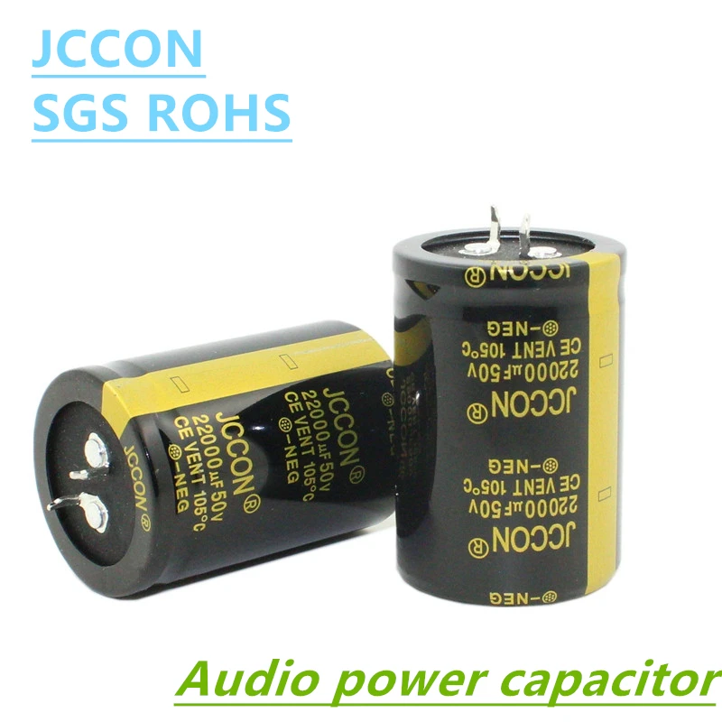 1 Uds JCCON condensador electrolítico de Audio 50V 6800UF 4700UF 10000UF 15000UF 22000UF para amplificador Hifi alta frecuencia baja ESR