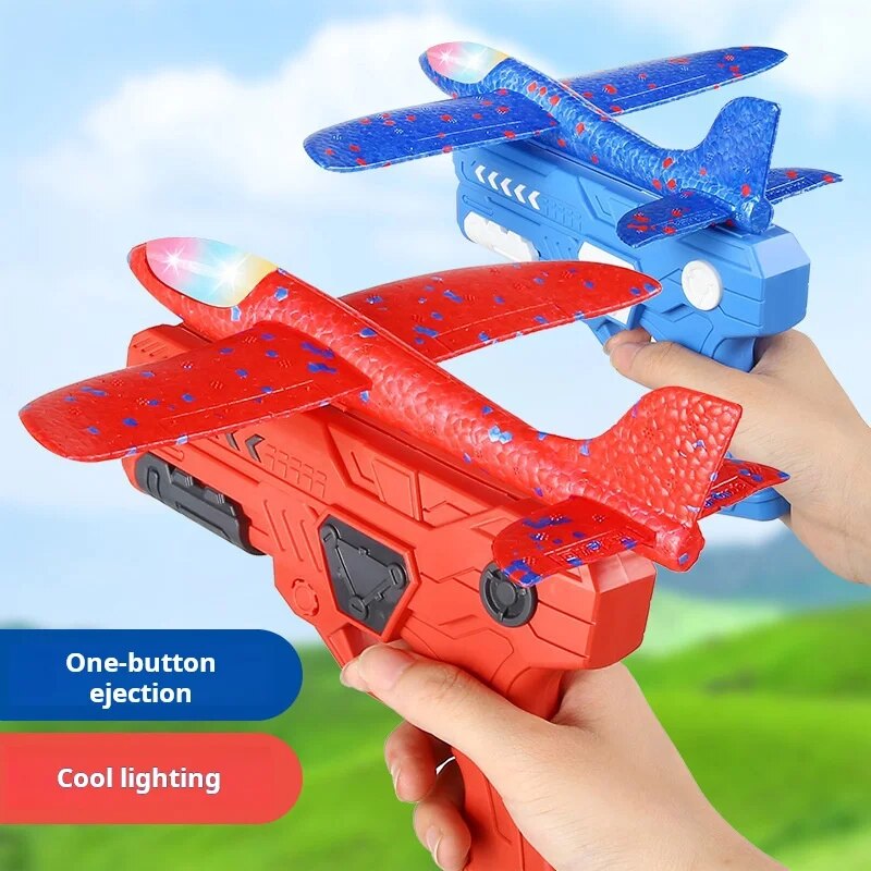 Aeronaves de ejeção de espuma infantil brinquedos interação pai-filho parque de aeronaves de espuma ao ar livre