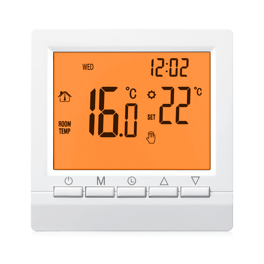 Minco calor programável caldeira a gás regulador de temperatura aquecimento controlador mão bateria aa termostato com bloqueio criança