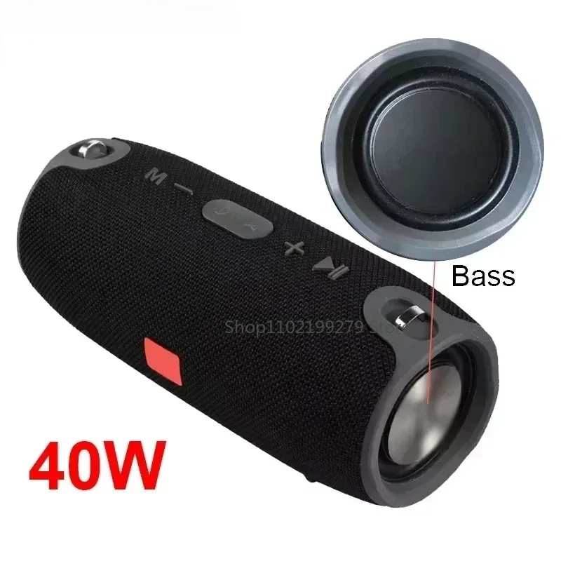 Głośnik Bluetooth TWS 3600mAh 40W Wodoodporny Przenośny Kolumna PC Basowy Odtwarzacz Muzyki Subwoofer Boombox z BT AUX TF USB