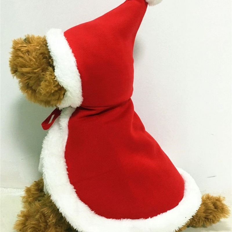 Disfraz de Papá Noel para gato y perro, capa de Navidad transformada, ropa de vestir, bufanda roja, capa, accesorios de decoración