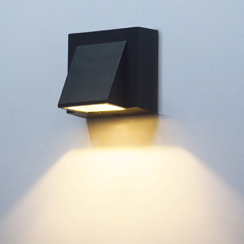 Impermeable IP65 luz de pared exterior de aluminio 5W lámpara de pared LED aplique balcón decoración de jardín lámpara de iluminación AC110V 220V