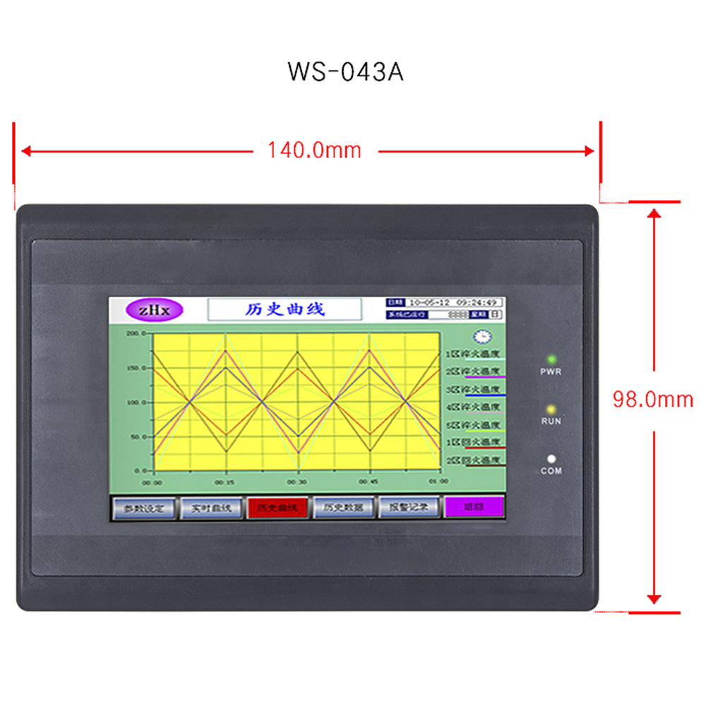 Human Machine Screen SEEKU WS-043AP HMI touch screen 4.3 inch 480*272 px LED Display COM 232/485/422