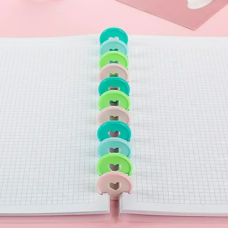 100PCS35MM love plastic binding ring loose-leaf mushroom hole notebook binding disc notepad hand ledger loose-leaf buckle