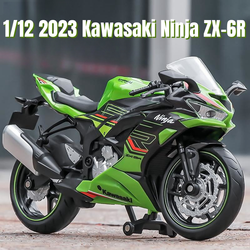1/12 Kawasaki Ninja ZX-6R motocicleta de juguete 1:12 RMZ ciudad modelo fundido a presión Super deporte colección en miniatura regalo para niños chico