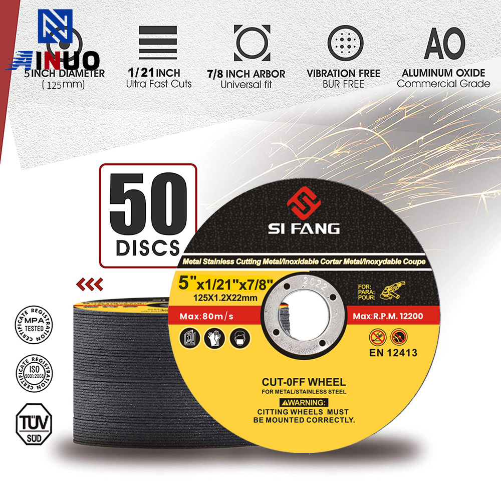 115 มม.แผ่นตัดโลหะ 4.5 "บดล้อเครื่องบดใบเลื่อยวงเดือนสําหรับเหล็กตัดสแตนเลสล้อ