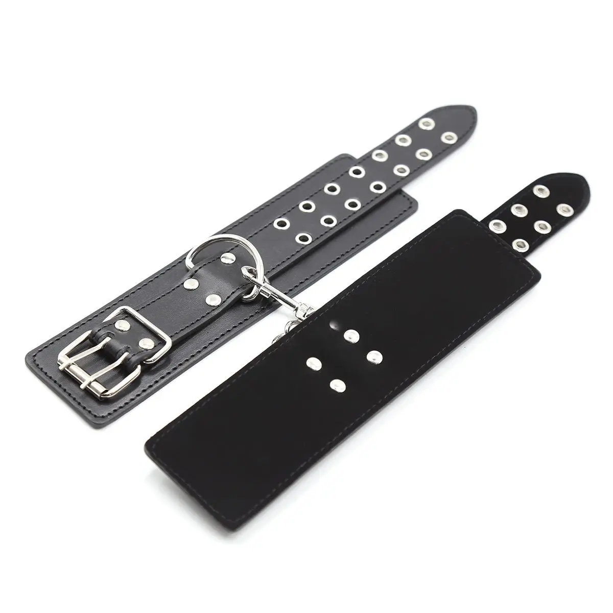 Pu หนัง Handcuffs และ Footcuffs แฟชั่นเกม Party Binding เหมาะสําหรับคอสเพลย์เครื่องแต่งกายอุปกรณ์เสริม Stage Performance Props