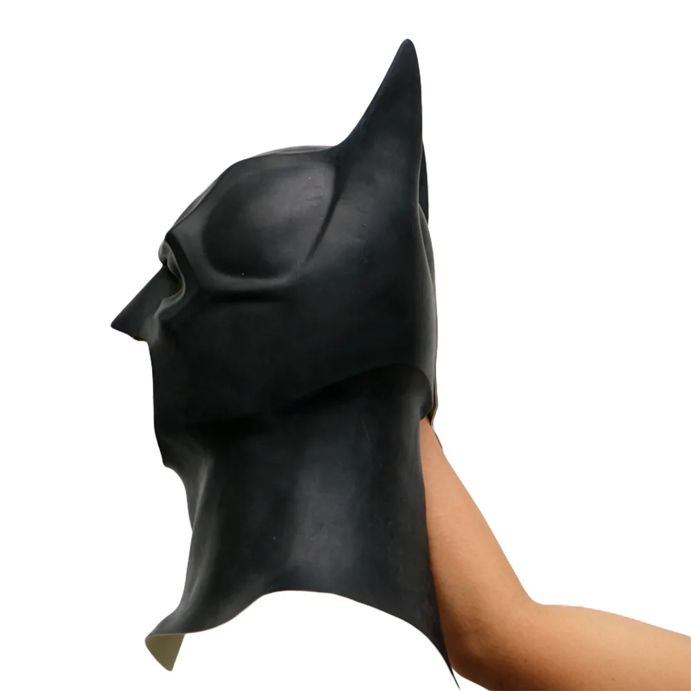 หน้ากากค้างคาวหมวก Latex วัสดุผู้ใหญ่ฮาโลวีนคอสเพลย์ Props Bruce Wayne หน้ากากเต็มหน้า Masquerade Camouflage Party เครื่องแต่งกาย