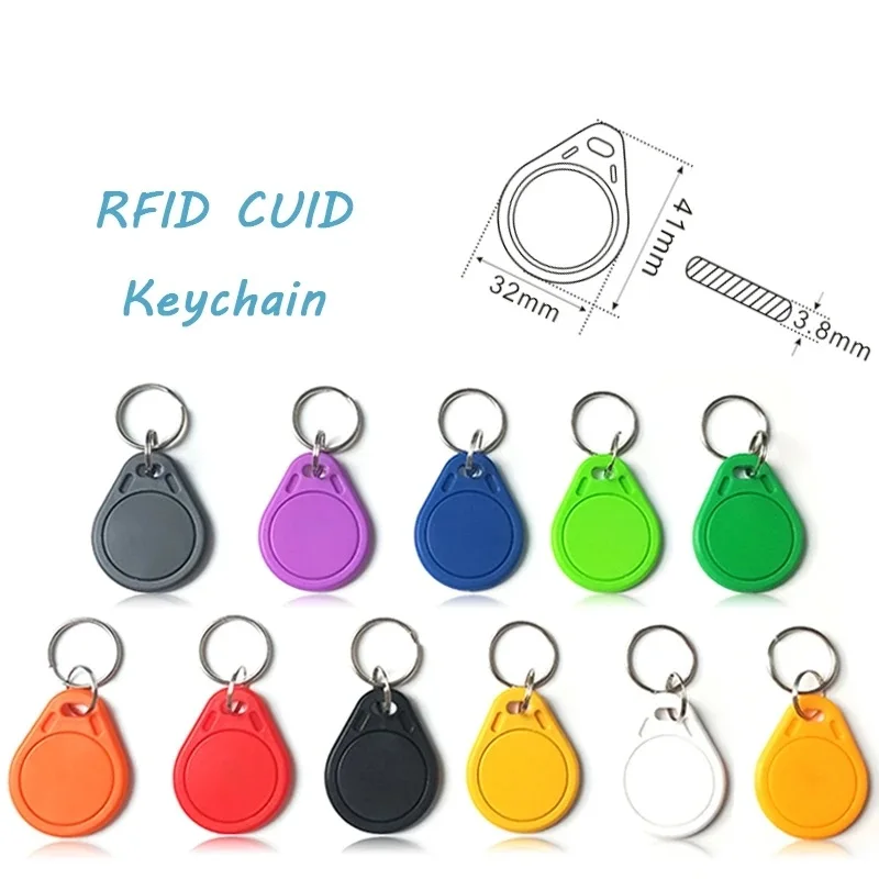 Regravável Anti-Shielding Cuid Keychain, Tag Chip Inteligente Rfid, Cartão Clone, Nfc Copy Token, 1k S50 Duplicator Badge, 13,56 MHz, 5pcs