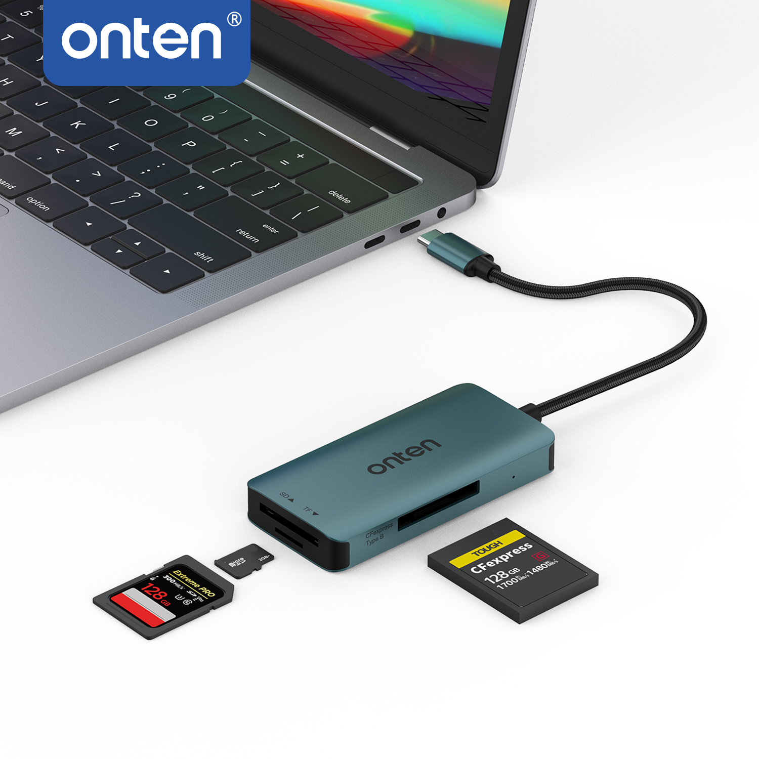 ONTEN Oryginalny czytnik kart OTN-C11 TYPE C CFexpress Type-B i SD& TF do Macbook Samsung Huawei XiaoMi