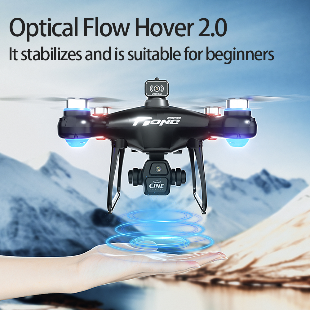 E55 Mini Drone 4K Professionele HD Camera met Groot Scherm 2.4G WIFI FPV Dron Borstelloze Optische Stroom Hover opvouwbare Quadcopter