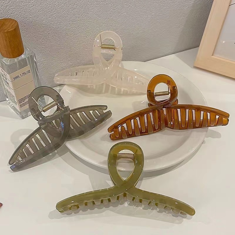 LOVELLO อะคริลิคผม Claw 13 ซม.ขนาดเกาหลีออกแบบสําหรับผู้หญิงผมยาวสามสีผมคลิปอุปกรณ์เสริมคุณภาพสูง