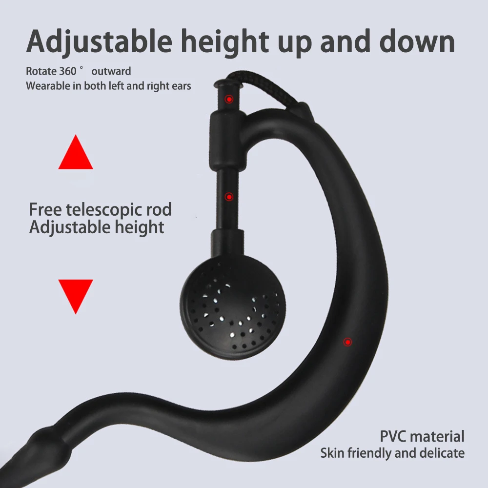 2 Pin Walkie-Talkie Headset Wired Two Way Ham Radio Earpiece Earphone For Baofeng BF-888S UV5R Walkie Talkie 993 Earwear