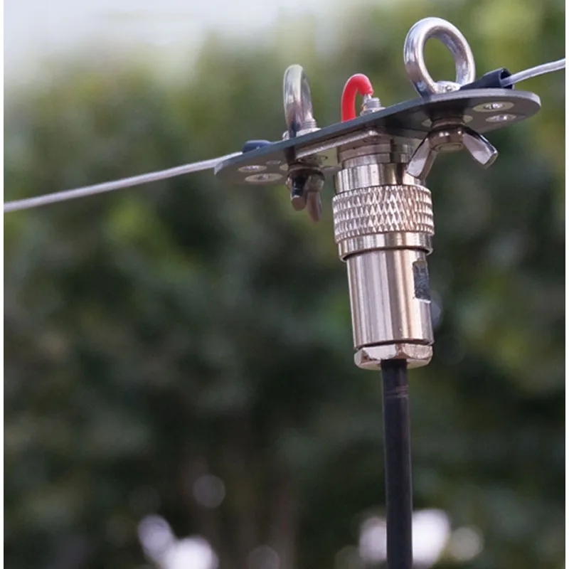 Antena de onda corta GP positiva V invertida V dipolo, Mini placa adaptadora de AT-DP, línea larga, alimentación final para antena de juego para exteriores