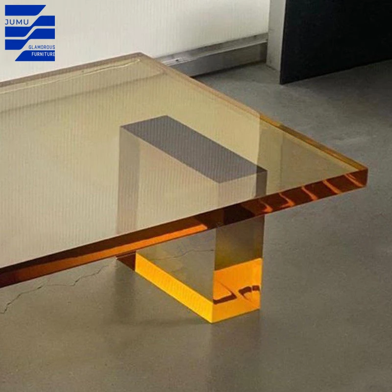 Móveis glamurosos, mesas de centro modernas e minimalistas com gradiente acrílico para casa ou mesa de sofá lateral de jantar