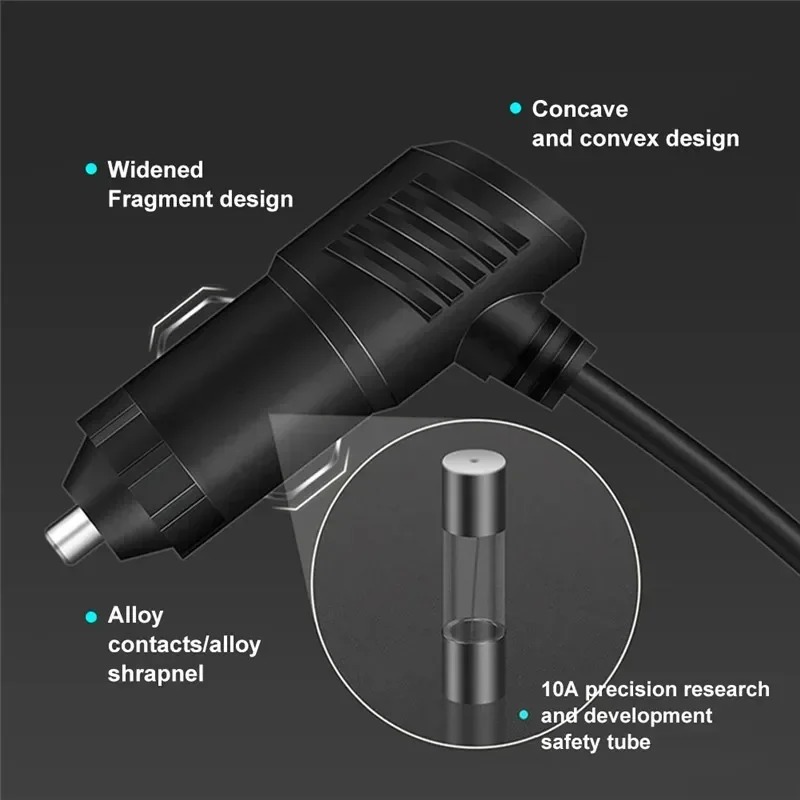 3 em 1 tomada usb dupla 120w divisor de isqueiro do carro 12v 24v carregador rápido plug adaptador de alimentação do telefone para carro dvr gps dashcam