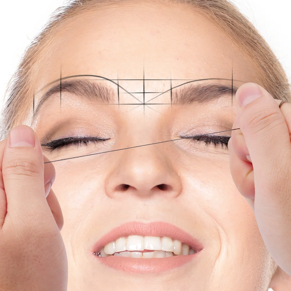 Microblading 10 m Pre-Ink-Mapping-Schnur zum Färben von Augenbrauen, Liner-Faden, semi-permanente Positionierung, Augenbrauen-Mess-up-Werkzeug