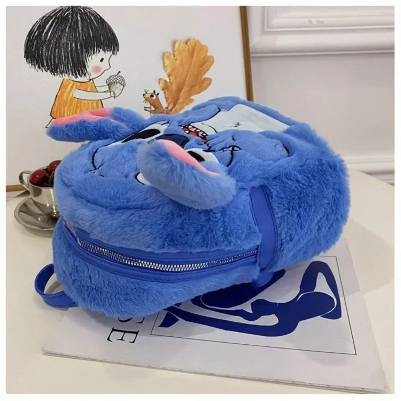 Disney zaino in peluche cucito di alta qualità cartone animato moda 3D mini zaino da donna borsa da scuola per bambini carina di grande capacità