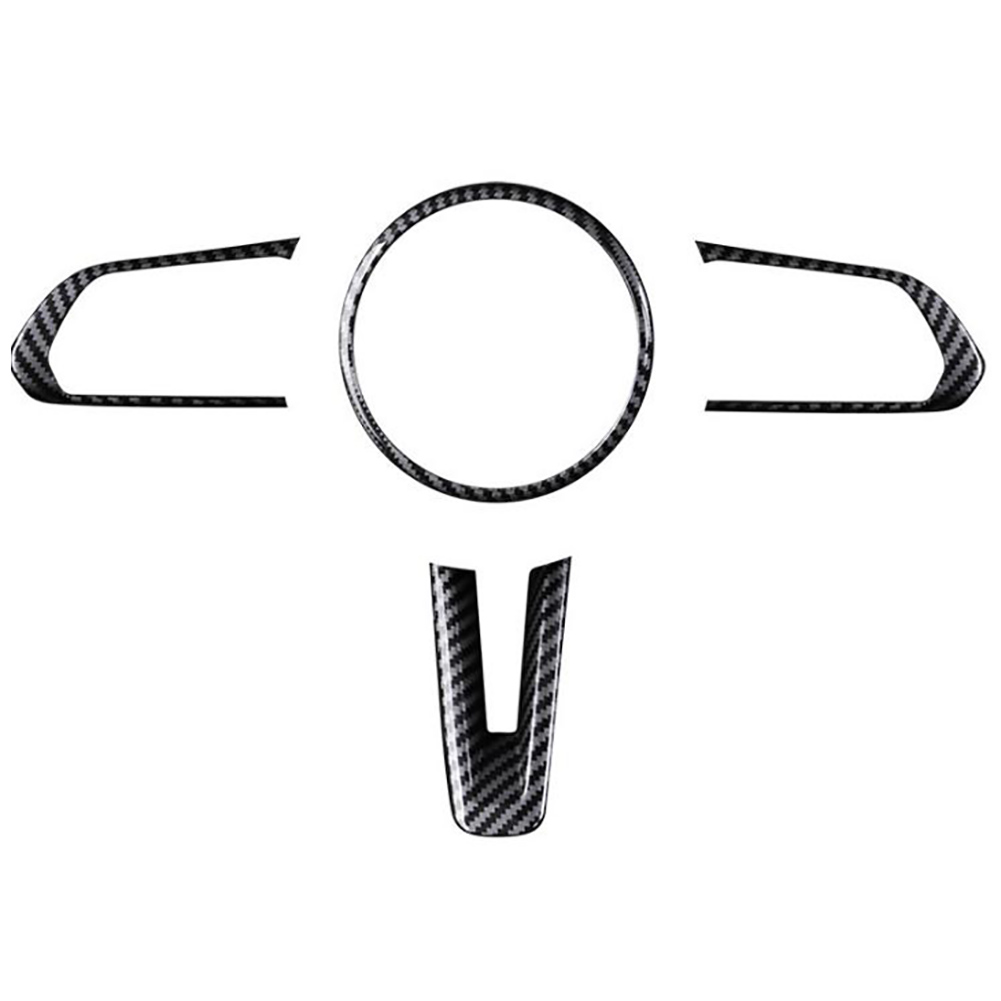 Moldura de cubierta de volante de fibra de carbono, accesorios interiores de coche para Mazda 3, Cx-30, 2019, 2020,4 piezas