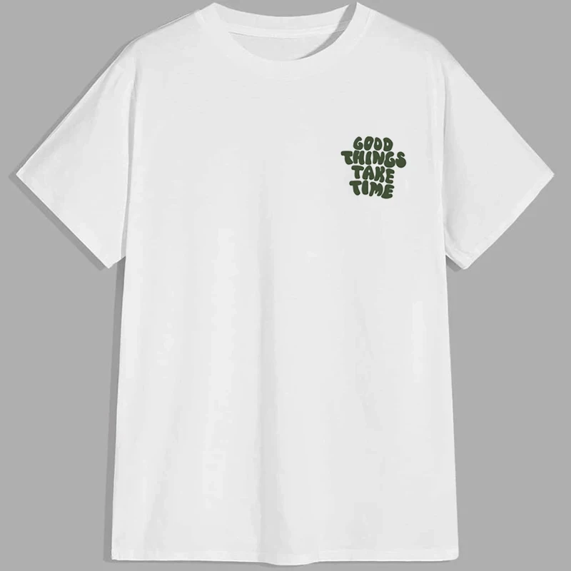2025 novedad de verano para hombre, camiseta de manga corta con estampado de letras y cuello redondo, holgada y transpirable, camisetas informales deportivas para uso diario