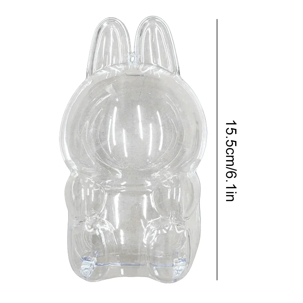 Durchsichtige Puppen-Ausstellungsbox für Labubu – staubdichter transparenter Aufbewahrungskoffer, DIY-Sammelzubehör und Partygeschenk
