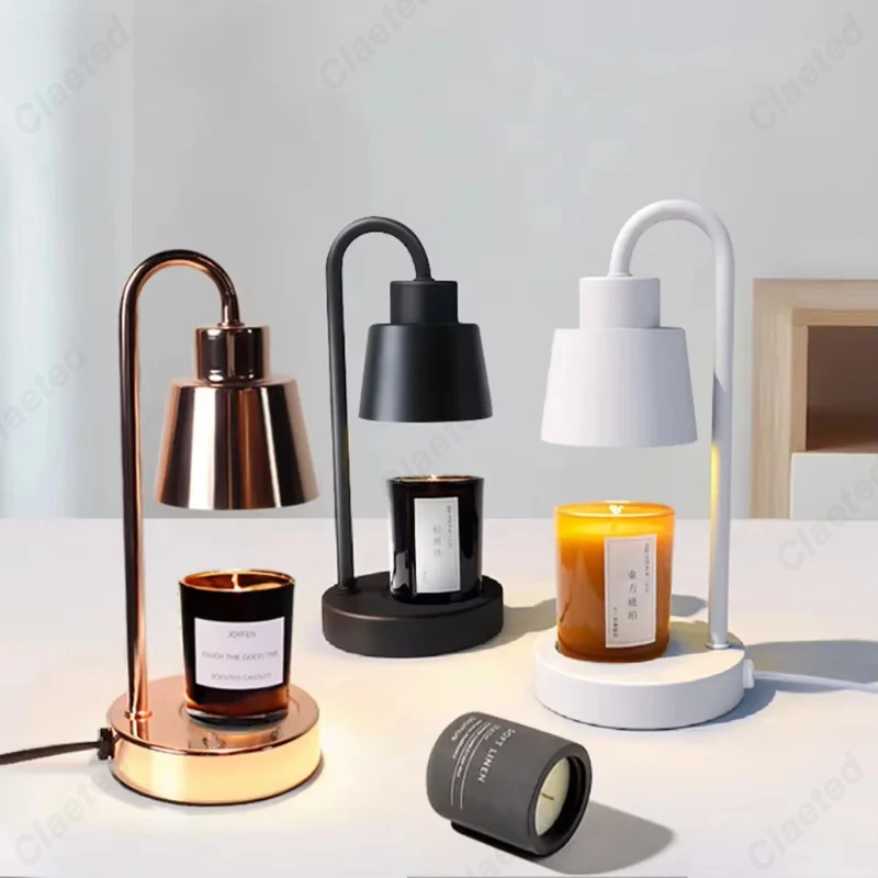 Elektryczna lampa stołowa do topienia świec Retro świeca grzewcza lampa bezpieczna świeca topi się cieplej przełącznik ściemniania światła do dekoracji sypialni