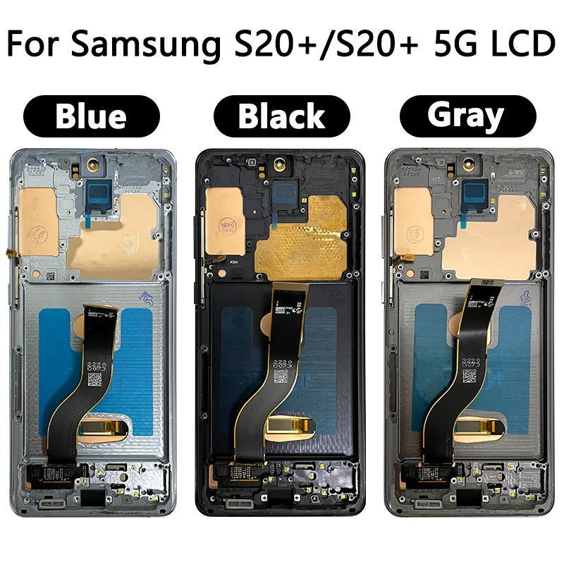 Super AMOLED for Samsung  S20+ G985 G985F G985F/DS Lcd Display with Frame Digital Touch Screen Assembly S20 Plus Display