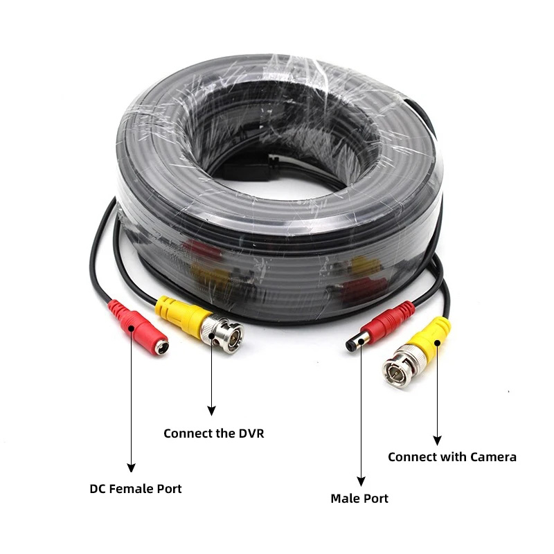 10M/32.8 Voet BNC Kabel Voor CVBS CCTV DVR Camera Recorder Systeem Accessoires Video Kabel DC Power beveiliging Surveillance BNC Kabel