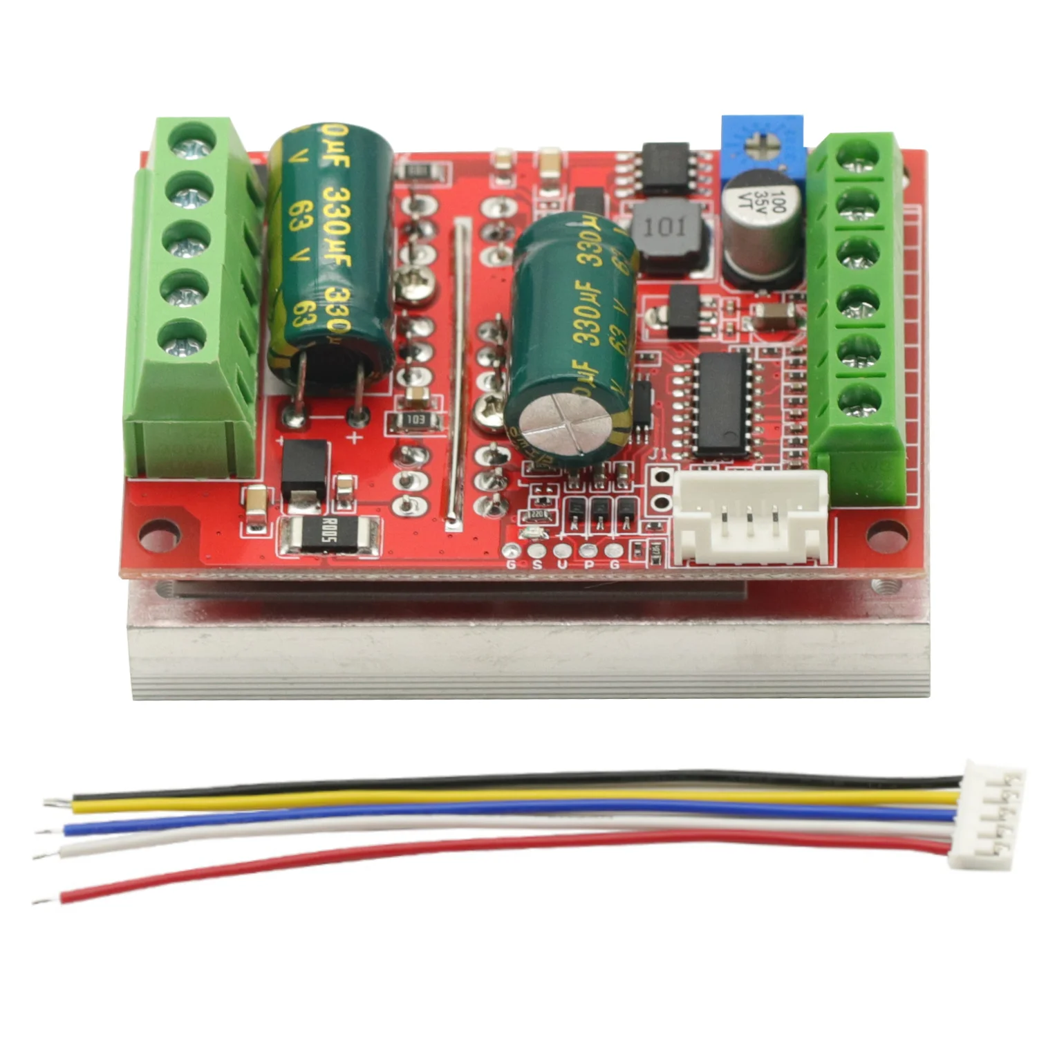 Carte contrôleur de moteur sans balais, DC 6-60V 16a 400W, 3 Phases, Module de pilote BLDC PWM PLC avec fonction avant/arrière/frein