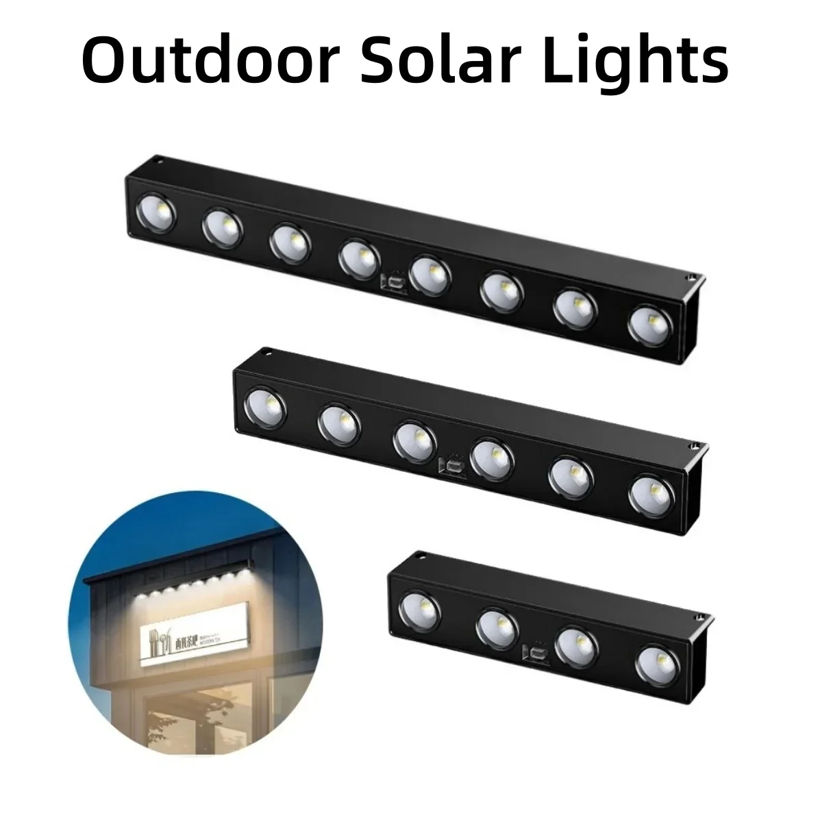 Luz Solar de pared 4/6/8LED para exteriores, decoración impermeable para jardín, balcón, escalera, valla, iluminación de ambiente para el hogar, lámpara alimentada por energía Solar